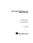 Avaya Quick-Starting Routers and BNX Platforms User's Manual