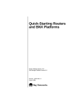 Avaya Quick-Starting Routers and BNX Platforms User's Manual