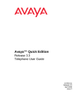 Avaya Quick Edition Release 3.3 Telephone User Guide