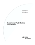 Avaya Quad Serial PMC Module Supplement User's Manual