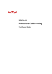 Avaya Professional Call Recording BCM Rls 6.0 User's Manual