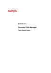 Avaya Personal Call Manager BCM Rls 6.0 User's Manual