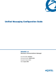 Avaya Nortel Business Communications Manager 450 1.0 Unified Messaging Configuration Guide