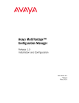 Avaya MultiVantage Configuration Manager Release 1.3 Configuration Guide