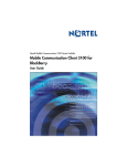 Avaya Mobile Communication Client 3100 for BlackBerry User Guide