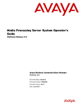 Avaya Media Processing Server System User's Manual