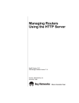 Avaya Managing Routers HTTP Server User's Manual