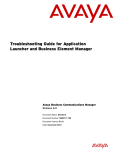 Avaya Launcher and Business Element Manager User's Manual