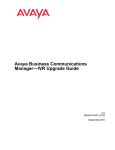 Avaya IVR - Business Communications Manager Upgrade Guide