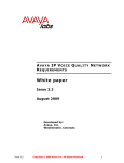 Avaya IP Voice Quality Network Requirements User's Manual