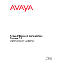 Avaya Integrated Management Release 3.1 User's Manual