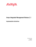 Avaya Integrated Management Release 2.1 User's Manual