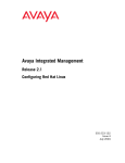 Avaya Integrated Management Release 2.1 Configuring Red Hat Linux User's Manual