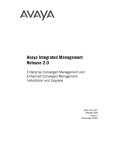 Avaya Integrated Management Release 2.0 Enterprise Converged Management User's Manual