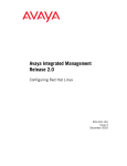Avaya Integrated Management Release 2.0 Configuring Red Hat Linux User's Manual
