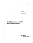 Avaya Dual Synchronous PMC -Passport 2430 Module Supplement User's Manual