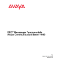 Avaya DECT Messenger Fundamentals - Communication Server 1000 User's Manual