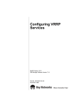 Avaya Configuring VRRP Services User's Manual