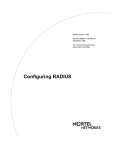 Avaya Configuring RADIUS User's Manual