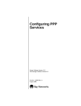 Avaya Configuring PPP Services User's Manual
