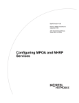 Avaya Configuring MPOA Services User's Manual