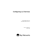 Avaya Configuring LLC Services User's Manual
