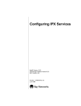 Avaya Configuring IPX Services User's Manual