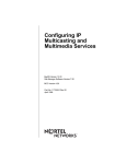 Avaya Configuring IP Multicasting and Multimedia Services User's Manual