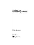 Avaya Configuring Frame Relay Services User's Manual
