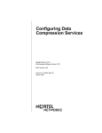 Avaya Configuring Data Compression Services User's Manual