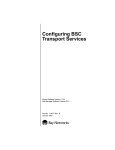 Avaya Configuring BSC Transport Services User's Manual