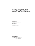 Avaya Configuring BFE Services User's Manual