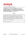 Avaya Configuring Aura Messaging 6.1 as a Voice Messaging Solution User's Manual