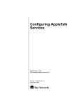 Avaya Configuring AppleTalk Services User's Manual