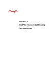 Avaya CallPilot Custom Call Routing BCM Rls 6.0 User's Manual