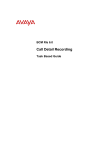 Avaya Call Detail Recording BCM Rls 6.0 User's Manual