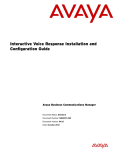 Avaya Business Communications Manager - Interactive Voice Response Configuration Guide