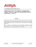 Avaya R6.0 Application Note