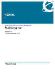 Avaya Business Communications Manager 450 - Maintenance User's Manual