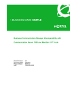 Avaya Business Communication Manager Interoperability with Communication Server 1000 User's Manual