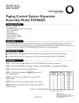 Avaya Bogen Paging Control System Expansion Assembly Model PCMAAD User's Manual