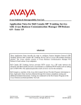 Avaya Bell Canada SIP Trunking Service with Business Communication Manager 450 Application Note
