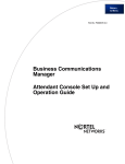 Avaya BCM 2.5 Attendant Console User's Manual