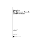 Avaya Bay Command Console (AN/BN Routers) User's Manual
