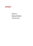 Avaya Backup and Restore BCM Rls 6.0 User's Manual