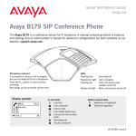 Avaya B179 Quick Reference Guide