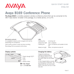 Avaya B169 Quick Start Guide