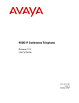 Avaya 4690 IP Conference Telephone Release 2.3 User's Guide