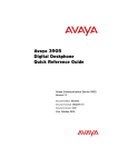 Avaya 3905 Digital Deskphone Quick Reference Guide