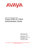 Avaya 3456 UC Client User's Manual